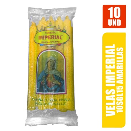 VELA IMPERIAL AMARILLO 10SG25 X 10UND