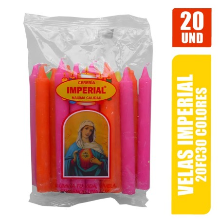 VELA IMPERIAL PEQUEÑA COLOR 20FC30 X 20UND