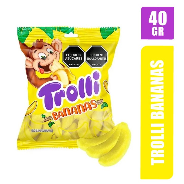 GOMAS BANANAS TROLLI MINI TROLLI X 40GR