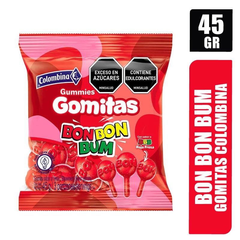 GOMITAS BON BON BUM COLOMBINA X 45GR
