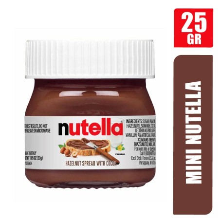 CREMA DE AVELLANAS NUTELLA MINI FRASCO X 25GR