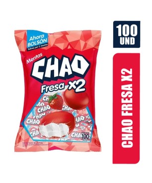 MENTA CHAO X2 FRESA X 100UND