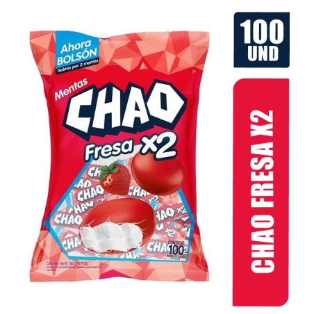 MENTA CHAO X2 FRESA X 100UND
