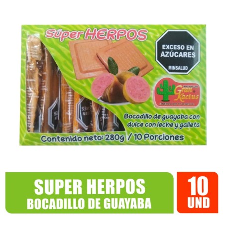BOCADILLO DE GUAYABA HERPOS KACTUS X 10UND