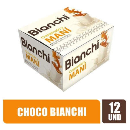 BARRA DE CHOCOCOLATE BLANCO RELLENO BIANCHI X 12UND