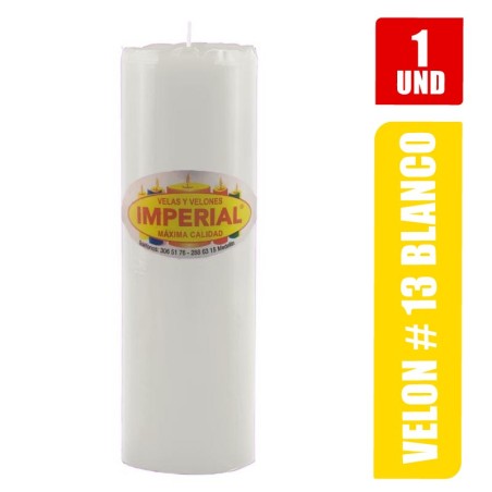 VELON N. 13 BLANCO LARGO 19CM GRUESO 6.5CM