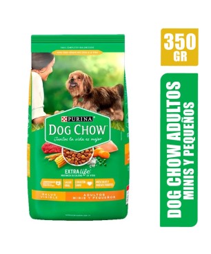 DOG CHOW ADULTOS MINIS Y PEQUEÑOS CARNE POLLO X 350GR
