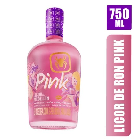 LICOR DE RON PINK MEDELLIN X 750ML