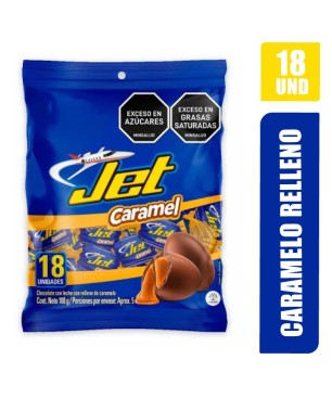 CHOCOLATE JET BURBUJAS CARAMELO RELLENO X 18UND