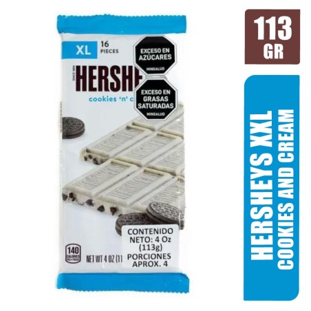 Hersheys XL Cookies And Cream X 113Gr | Distribuidora El Confite