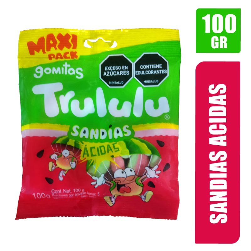 GOMAS TRULULU SANDIA ACIDAS MAXI PACK X 100GR