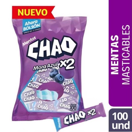 MENTA CHAO X2 MORA AZUL X 100UND