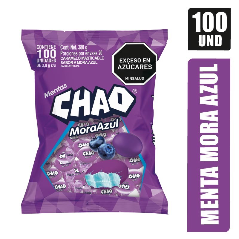 MENTA CHAO INDIVIDUAL MORA AZUL X 100UND