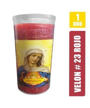 VELON N. 23 ROJO LARGO 13CM GRUESO 9CM