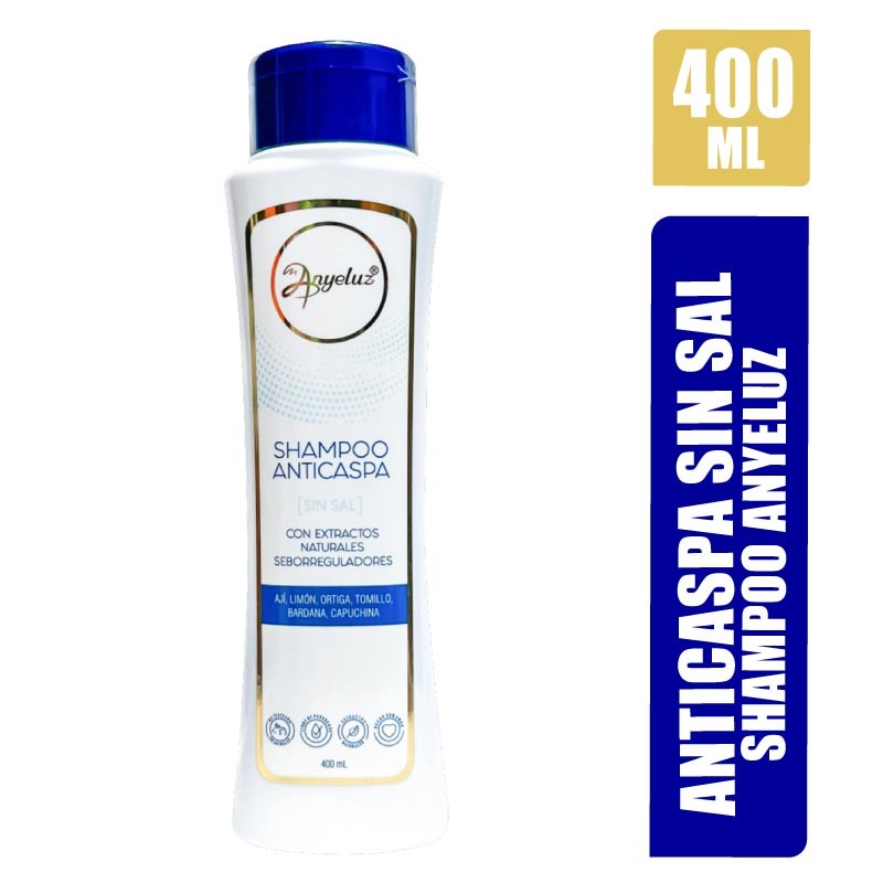 SHAMPOO ANTICASPA ANYELUZ SIN SAL X 400ML