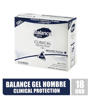 DESODORANTE BALANCE GEL CLINICAL HOMBRE X 18UND