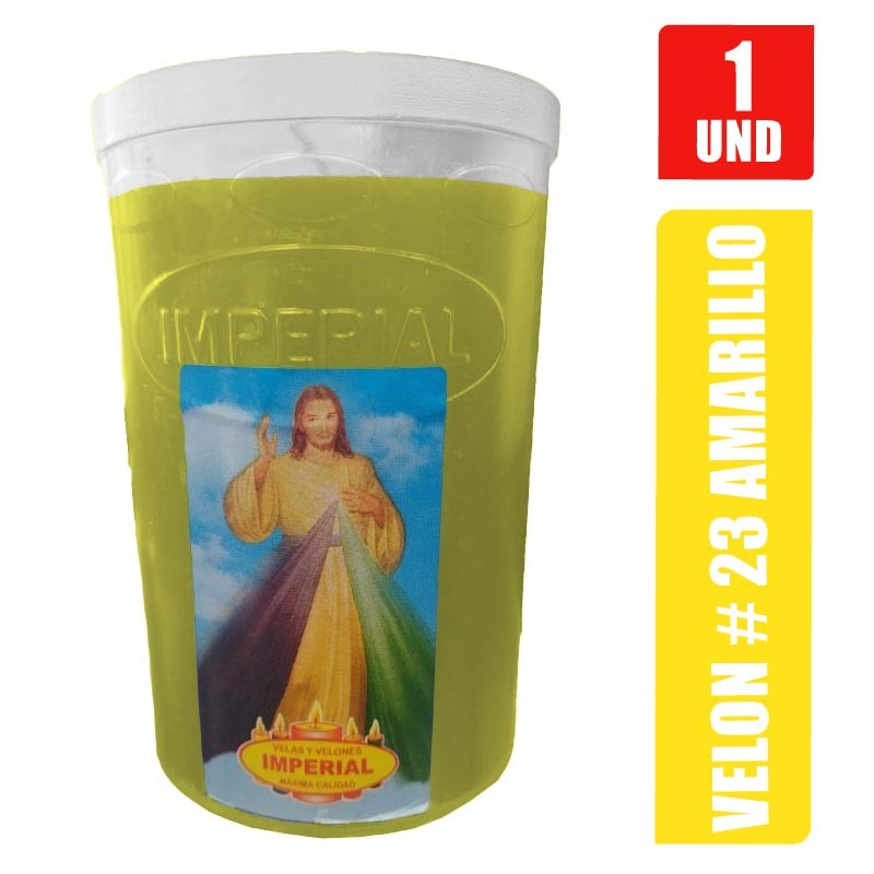 VELON N. 23 AMARILLO LARGO 13CM GRUESO 9CM