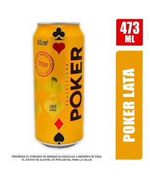 CERVEZA POKER LATA X 473ML