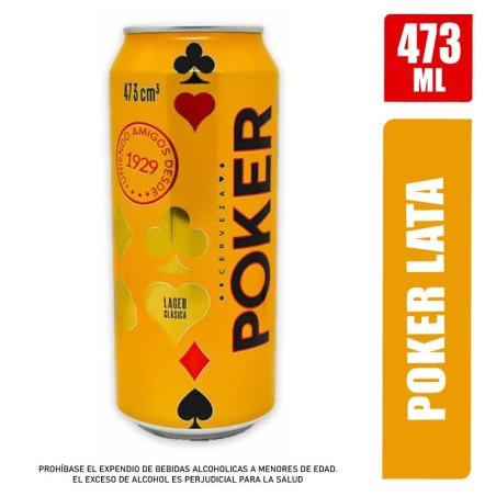 CERVEZA POKER LATA X 473ML