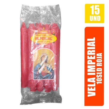 VELA IMPERIAL ROJA 10SLD X 15UND