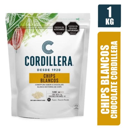 CHIPS CHOCOLATE BLANCO CORDILLERA X 1KG