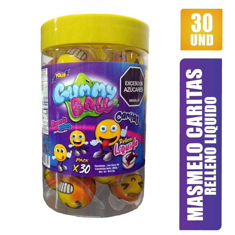 GUMMY BALL CARITAS TARRO YOLIS X 30UND