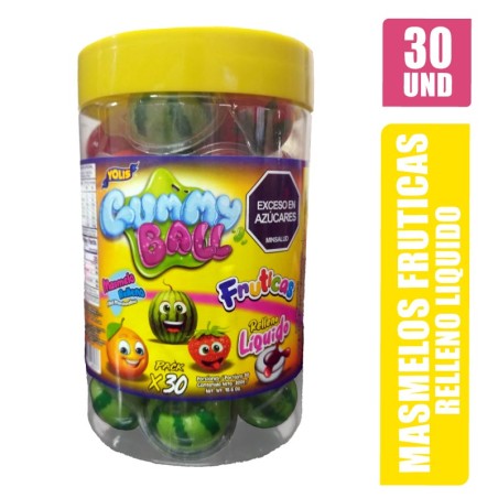 GUMMY BALL FRUTICAS TARRO YOLIS X 30UND
