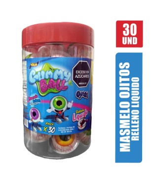 GUMMY BALL OJITOS TARRO YOLIS X 30UND