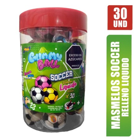 GUMMY BALL SOCCER TARRO YOLIS X 30UND