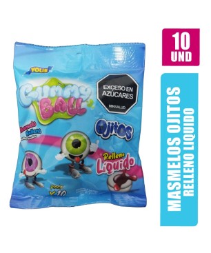 GUMMY BALL OJITOS BOLSA YOLIS X 10UND