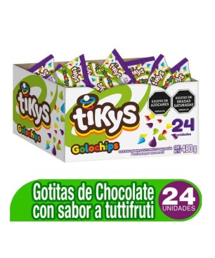 GOLOSINAS TIKYS GOLOCHIPS 20GR X 24UND