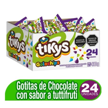 GOLOSINAS TIKYS GOLOCHIPS 20GR X 24UND