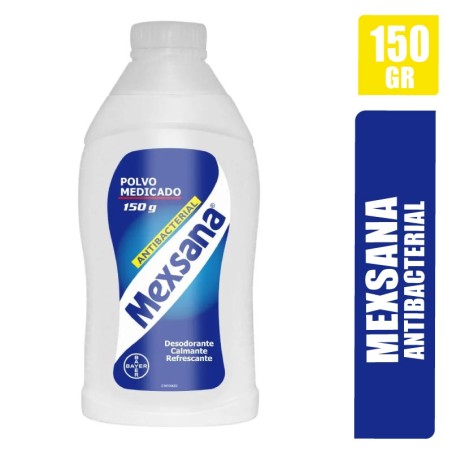 TALCO EN POLVO MEXSANA ANTIBACTERIAL X 150GR
