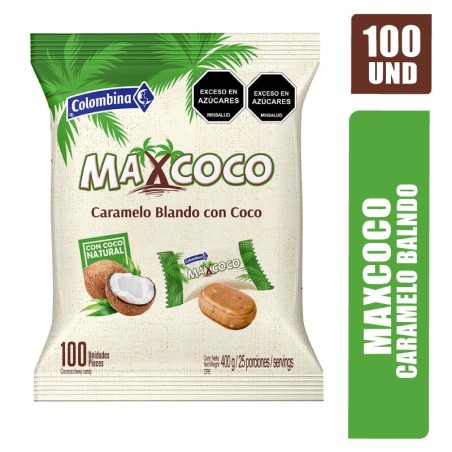 CARAMELOS MAX COCO X 100UND