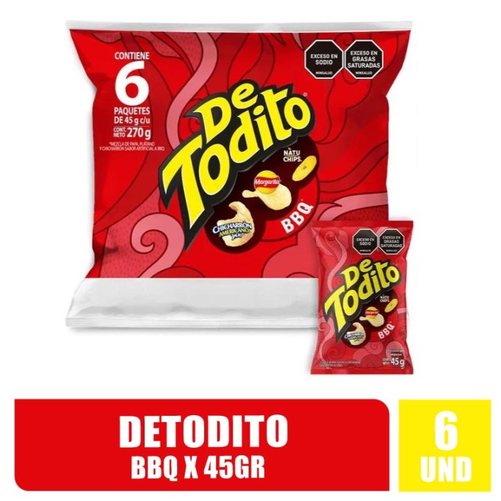 DETODITO BBQ 45GR X 6UND