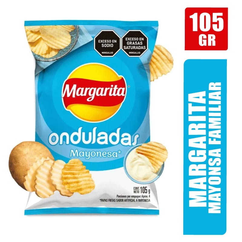 MARGARITA FAMILIAR ONDULADA MAYONESA X 105GR