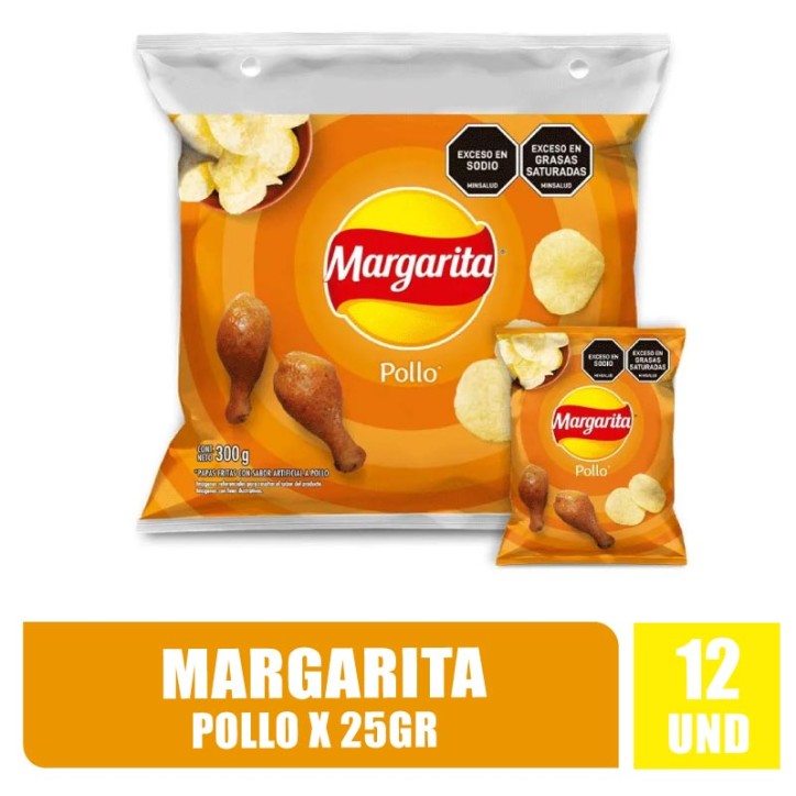 PAPAS MARGARITA POLLO X 25GR X 12UND