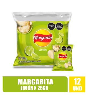 PAPAS MARGARITA LIMON 25GR X 12UND