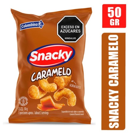 PASABOCAS SNACKY CARAMELO X 50GR