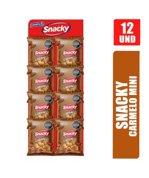 PASABOCAS MINI SNACKY CARAMELO 10GR X 12UND