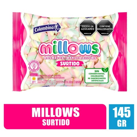MASMELOS MILLOWS SURTIDOS X 145GR
