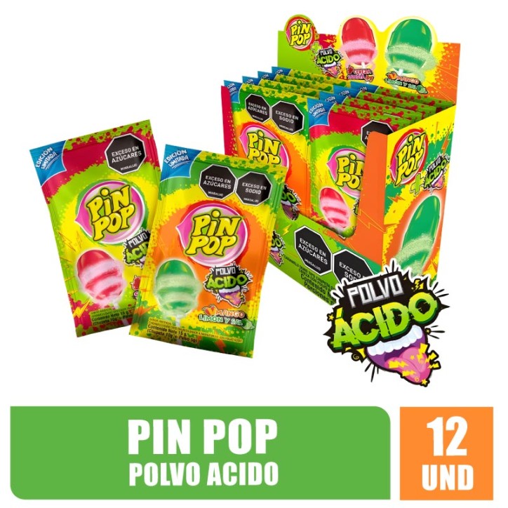 PIN POP POLVO ACIDO X 12UND