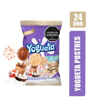 CHUPETAS YOGUETA POSTRES X 24UND