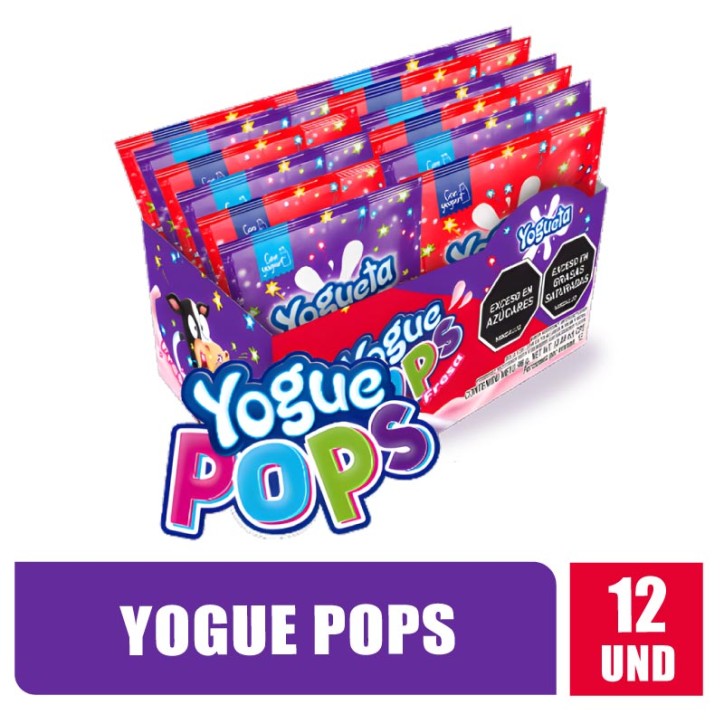 DULCE EN POLVO YOGUEPOPS X 12UND