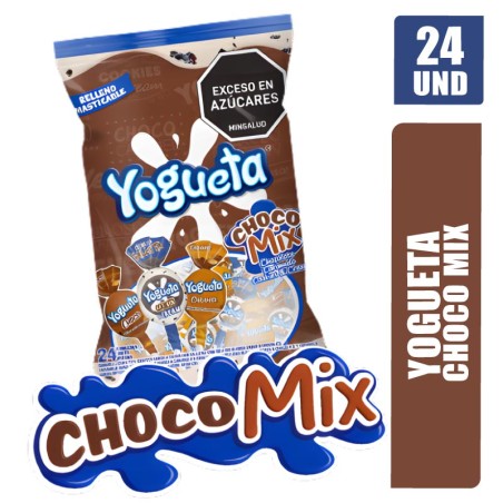 CHUPETAS YOGUETA CHOCOMIX X 24UND