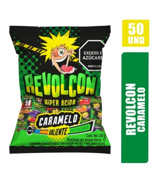 CARAMELO REVOLCON HIPER ACIDO X 50UND