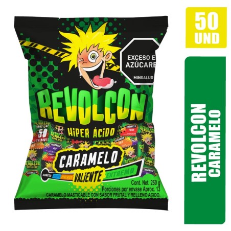 CARAMELO REVOLCON HIPER ACIDO X 50UND