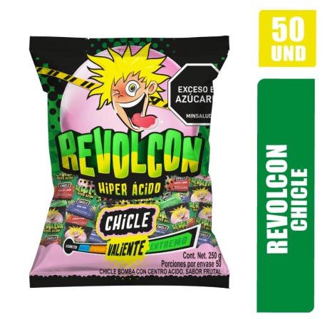 CHICLE REVOLCON HIPER ACIDO X 50UND