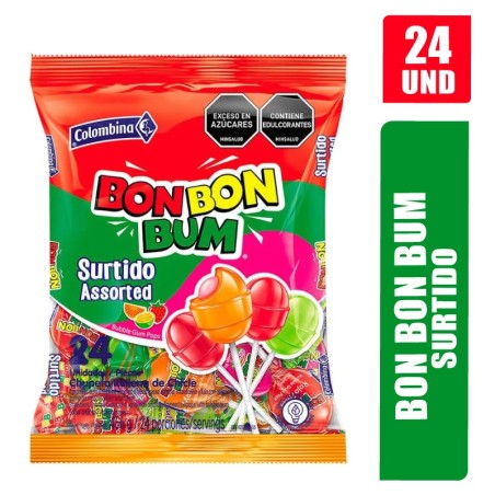 BON BON BUM SABORES SURTIDOS X 24UND