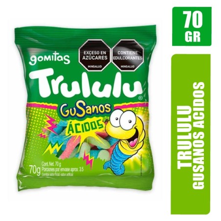 GOMITAS TRULULU GUSANOS ACIDOS X 70GR